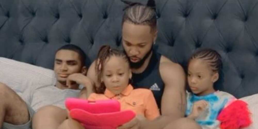 Igbo Amaka: Singer Flavour Teaches His Children Their Native Language in Adorable Video