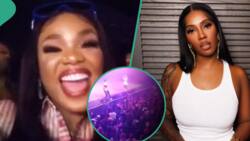 Iyabo Ojo sings excitedly as she attends Tiwa Savage’s show, fans react to fun video: “People dey enjoy sha”