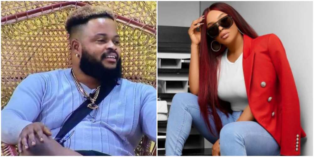 BBNaija: Toke Makinwa speaks on Whitemoney. BBNaija: Toke Makinwa speaks on Whitemoney.