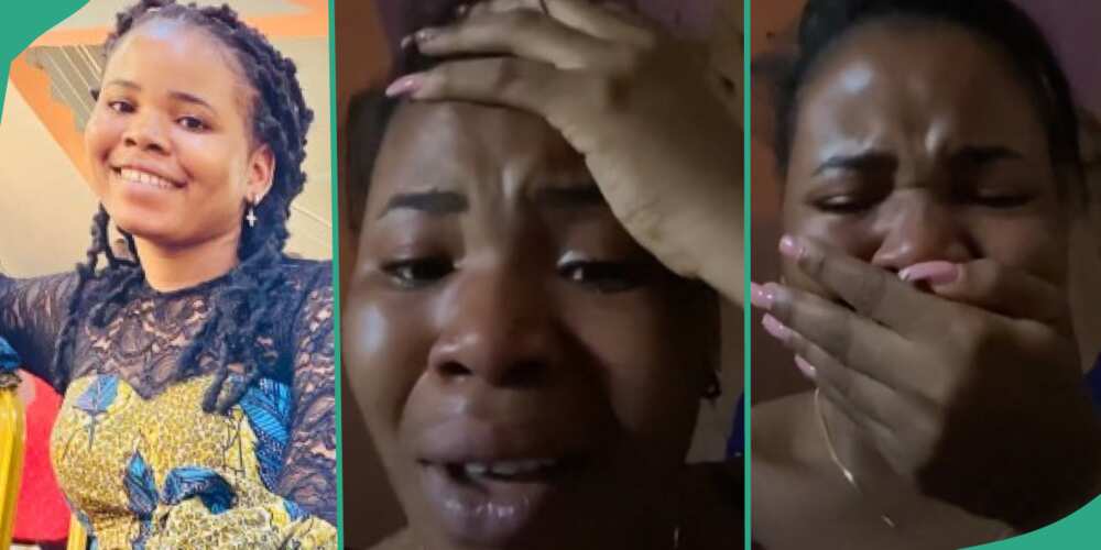 Nigerian lady bursts into tears in video after her boyfriend of 7 years got married to another woman