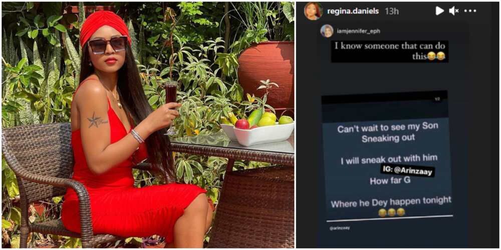 Cool Mum: Regina Daniels Shares How She Intends to Relate with Son Munir 20 Years from Now