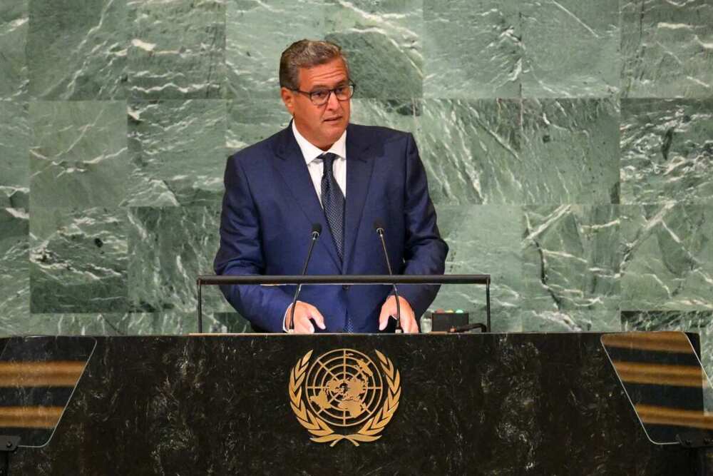 Aziz Akhannouch addresses the 77th session of the United Nations General Assembly