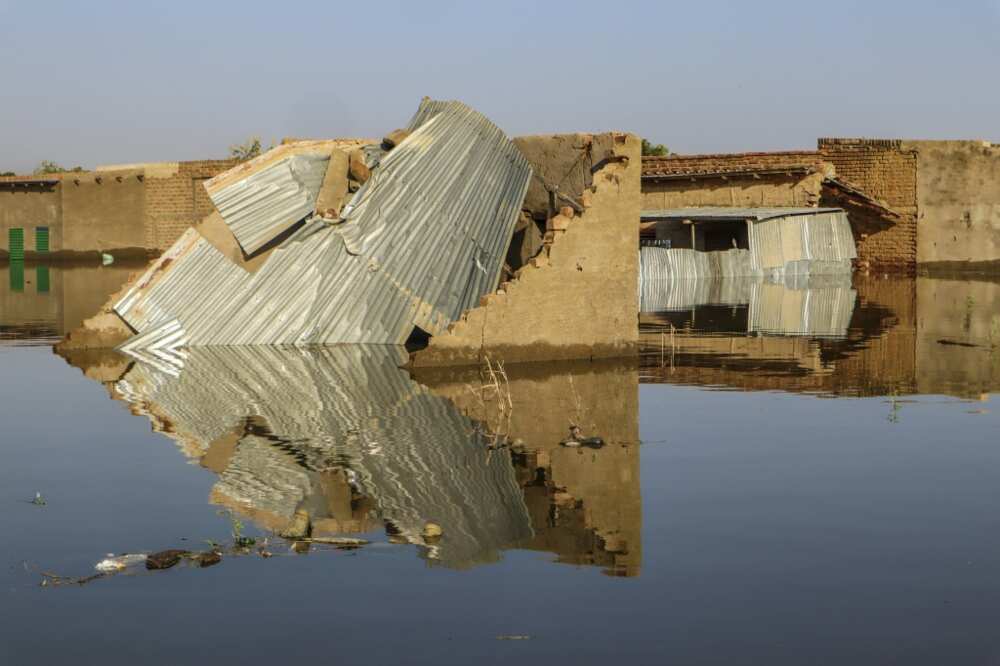 The Chari River in the Chadian capital N'Djamena rose five metres, sweeping aside makeshift flood defences
