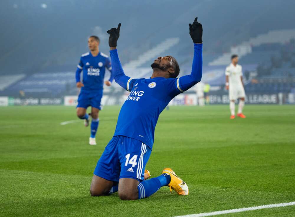 Kelechi Iheanacho in action for Leicester City.