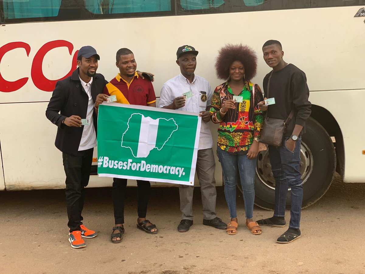 Image result for Reno Omokri provides free buses for voters