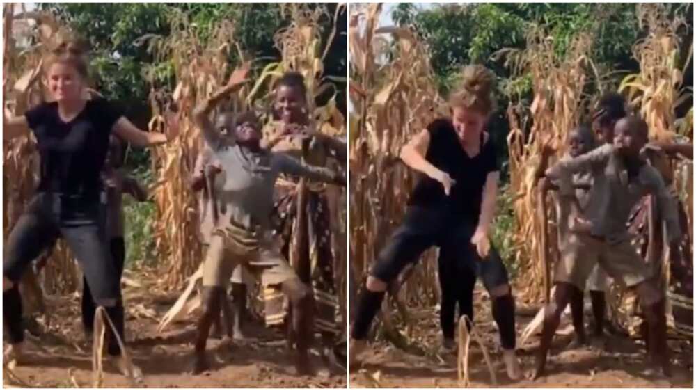 See how this black boy and white lady competed in a dance, many praise the kid