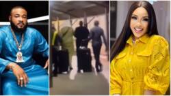Mohbad: Tonto Dikeh happily welcomes Sam Larry as he sneaks back into Nigeria