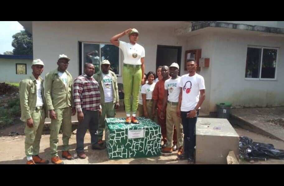 Photos of realistic looking sculpture made by male corps member in Edo state