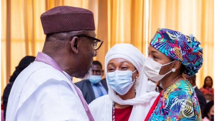 Photos emerge as Buhari's daughters are spotted with APC presidential aspirant