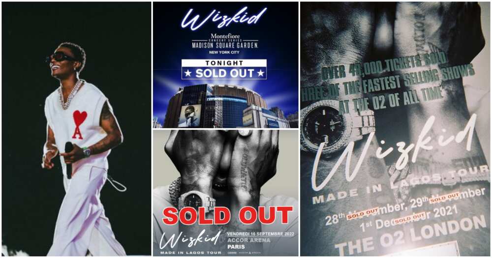Photos of Wizkid and his sold out international shows.