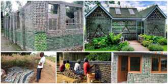 Nigerian Man Builds House with Plastic Bottles, Pictures of the Beautiful House Spark Massive Reactions