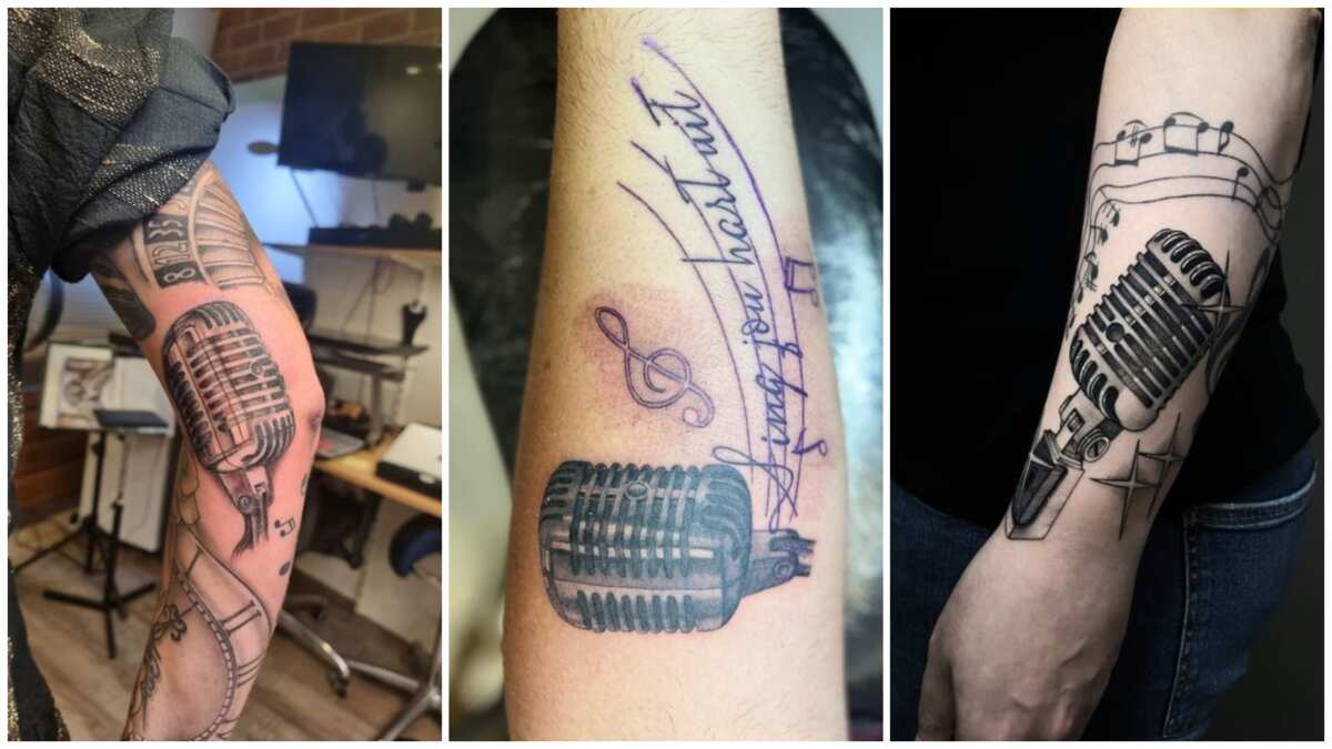 Pin by Robert de la Oliva on TATTOO | Microphone tattoo, Music tattoo  designs, Cool tats