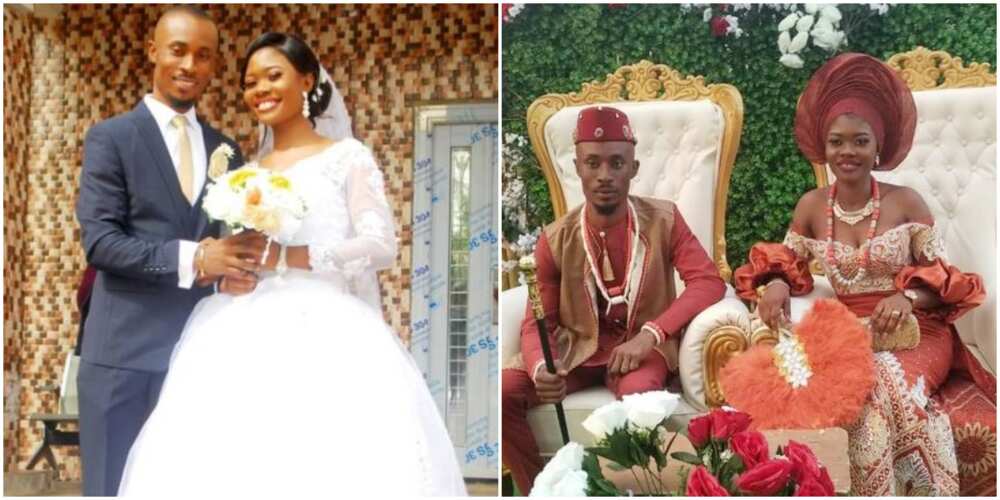 Nigerian man praises wife for remaining untouched as they get married (photos)