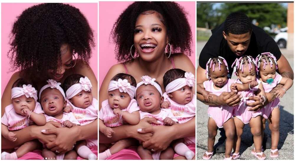 Young Couple Welcomes Amazing Triplets, Splashes Photos on Social Media,  Cute Babies Melt Hearts 