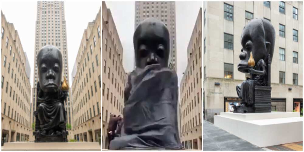 New 25-Foot-Tall 'African Statue' Unveiled in New York Sparks Debate on Social Media, Video Goes Viral
