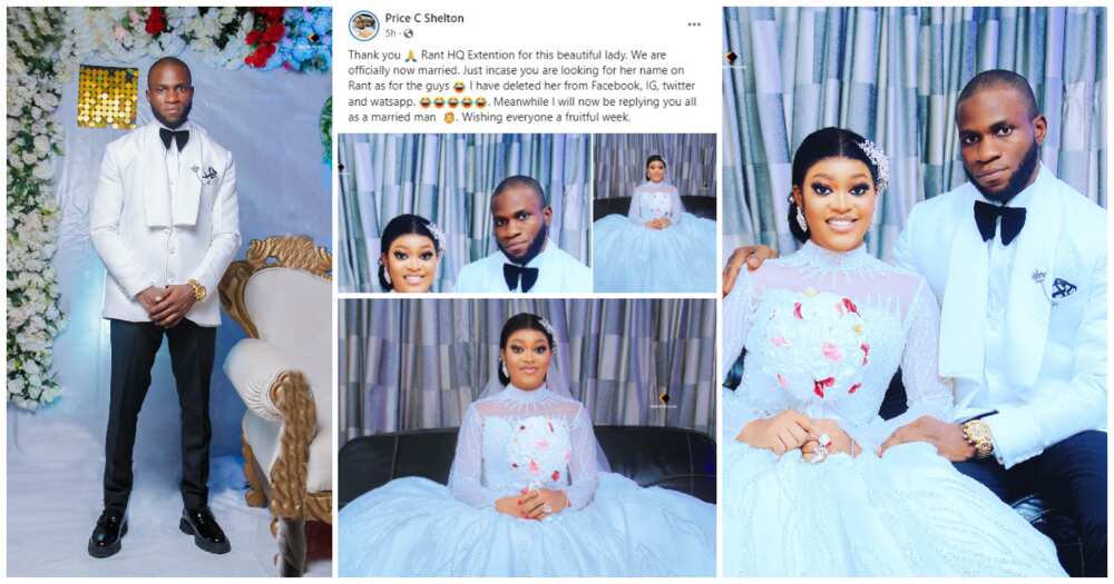 Price C Shelton, Nigerian man flaunts new wife, deleted her from Facebook
