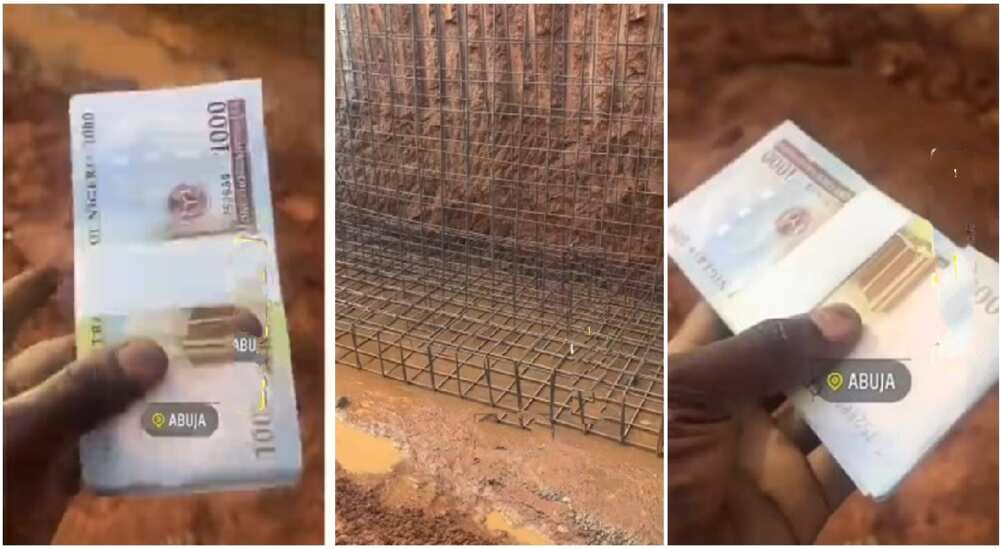 Nigerian man works at construction site in Abuja, makes cool money.