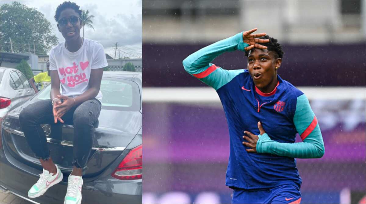 Super Falcons star Asisat Oshoala flaunts new Mercedes Benz C200 worth N18million