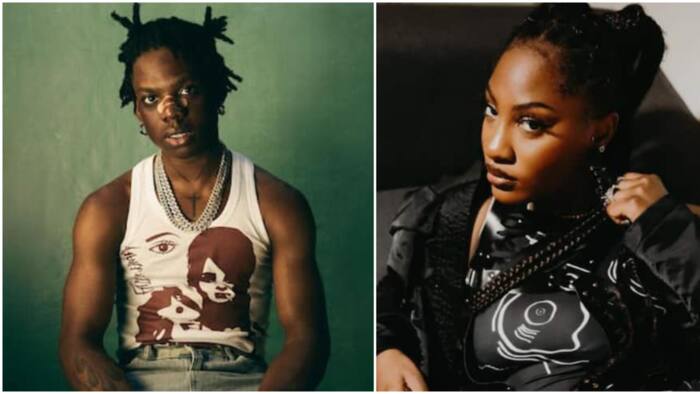“She is your aunty” – Backlash as Rema crushes on Tems, puts her pics on his Twitter profile