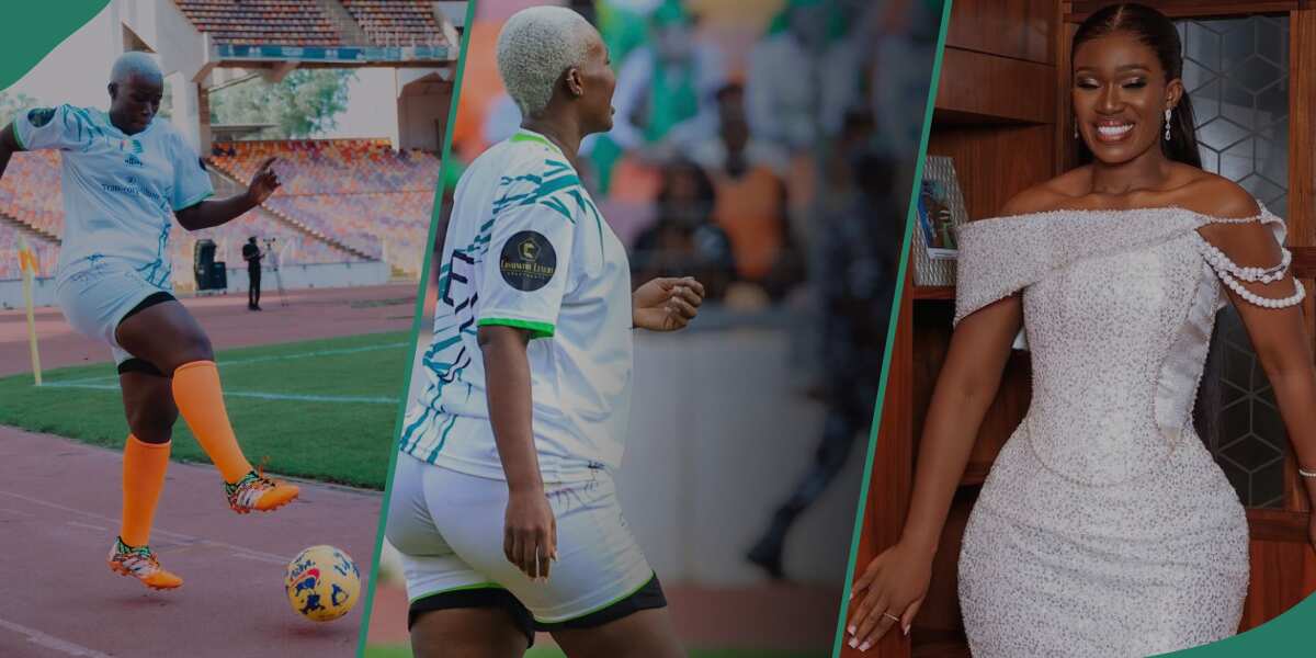 See Warri Pikin's reaction to viral pics of her from a football game