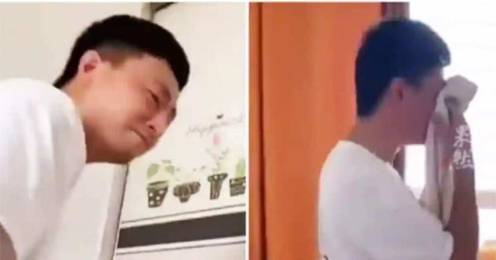 Zhengzhou, Henan Province of China, Chinese dad cries as son gets 6/100, Chineses dad cries