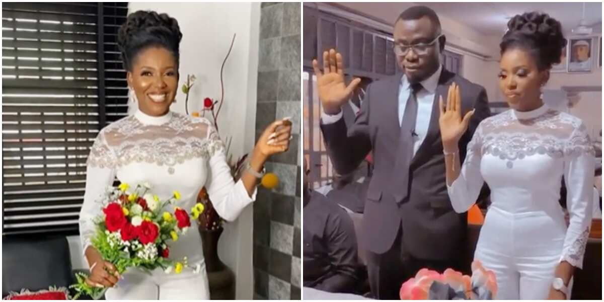 It's legal, Nollywood actress Biola Adebayo happily says as she officially ties the knot