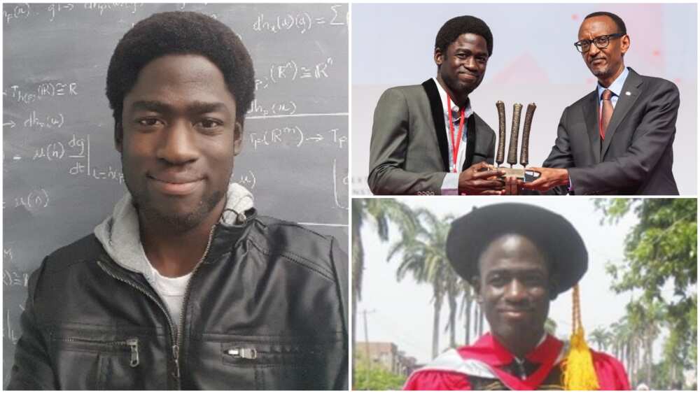 A collage of Olaoluwa at different phases of his academic pursuit. Photo source: Next Einstein Forum