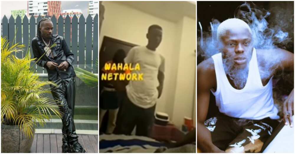 Photos of Naira Marley and Mohbad and his Dad
