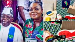 Inauguration: Eniola Badmus shows off designer shoes, shades, outfit for Tinubu, netizens react