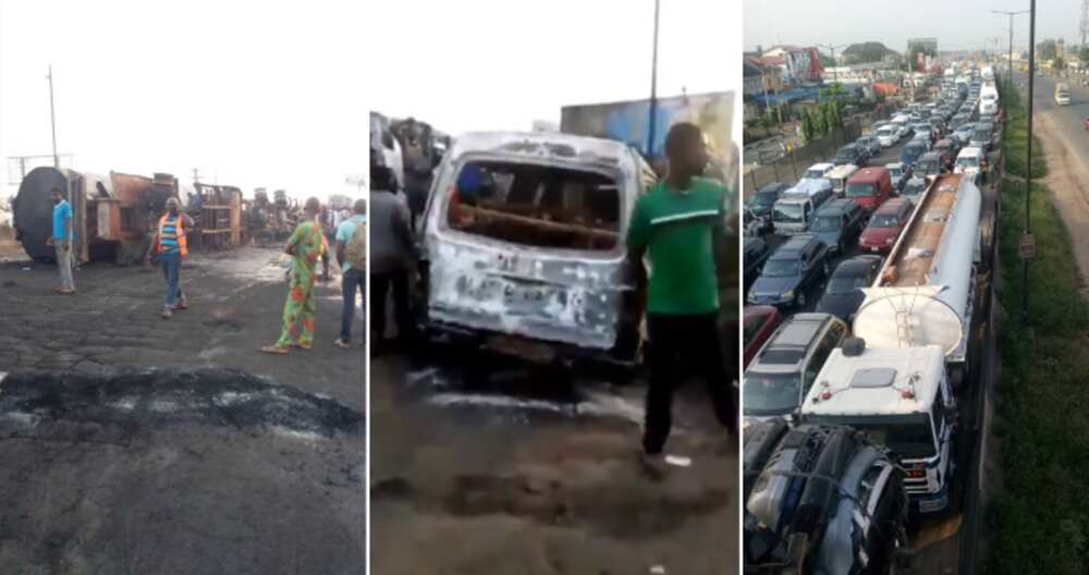 Petrol tanker explodes on Kara Bridge along Lagos-Ibadan Expressway
