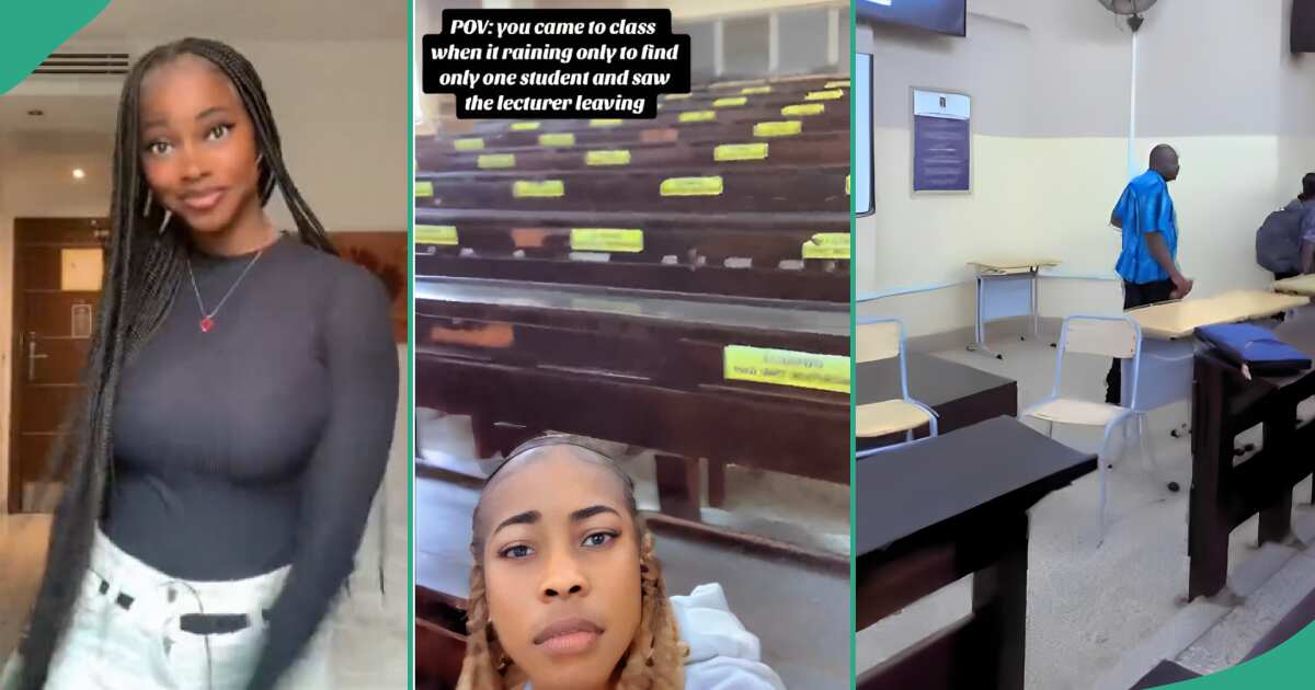 Video as Nigerian lady defies rain to attend lecture, her lecturer rewards her
