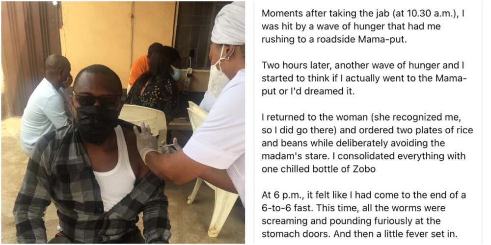 I was hit by hunger - Man Shares Funny Experience after Receiving COVID-19 Vaccine; Many React