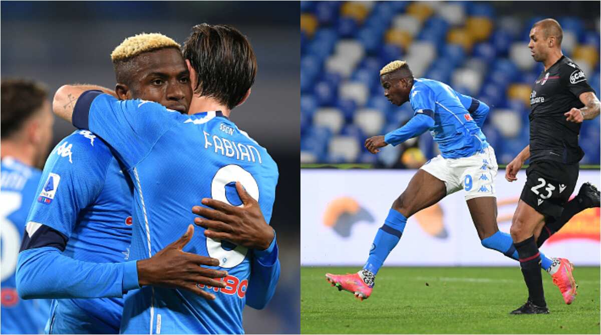 Victor Osimhen returns to Napoli squad, scores breathtaking goal against Bologna