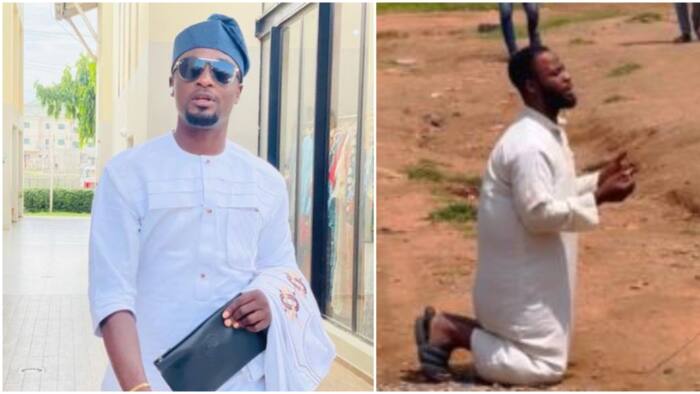 "Sit this one out": Netizens knock Adeniyi Johnson as he begs police to have mercy on skit maker Trinity Guy