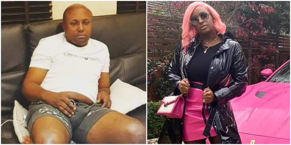 Isreal DMW Rocks Pink Towel as He Appreciates DJ Cuppy for Dropping Charges against Him