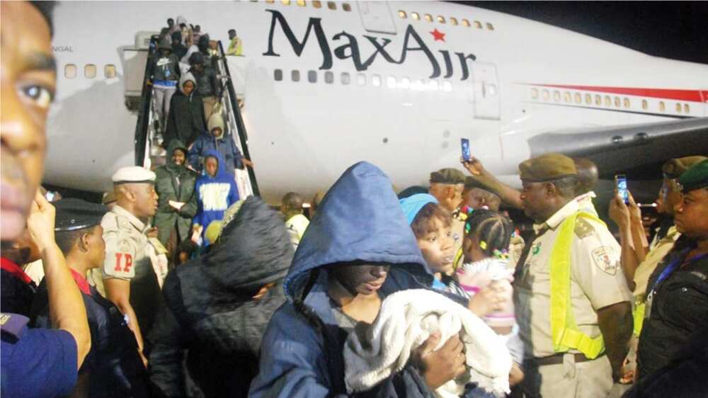 This picture shows the stranded returnees that were stranded in Libya in 2019. Photo source: The Guardian