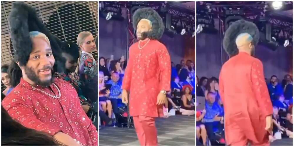 Kiddwaya walks the runway during London Fashion week