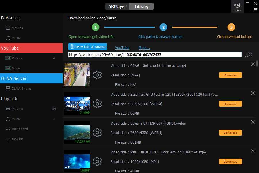 Here are top free 4k pc video player, downloader to enjoy movie videos