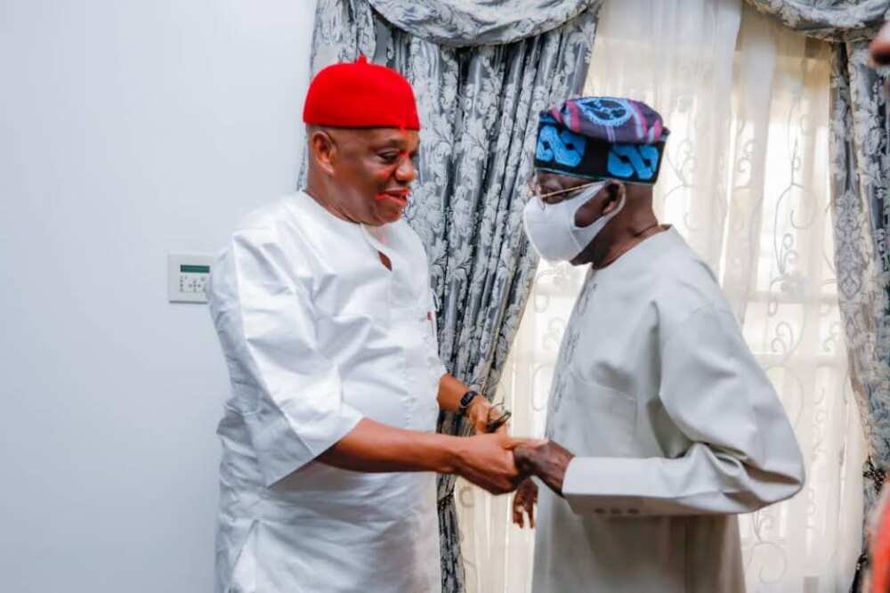 Tinubu visits Orji Kalu in Abuja.