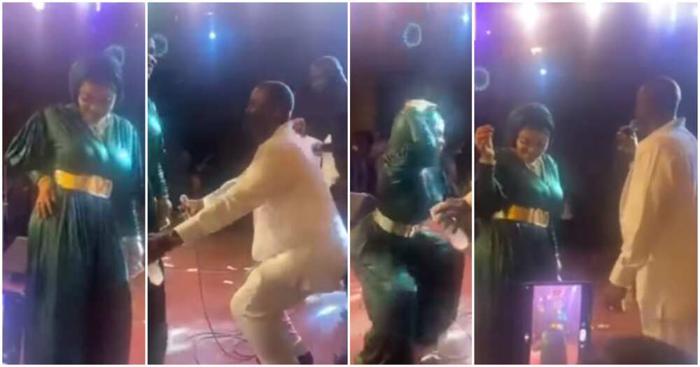 KWAM 1 50 years on stage: Iyabo Ojo whines waist while dancing with him.