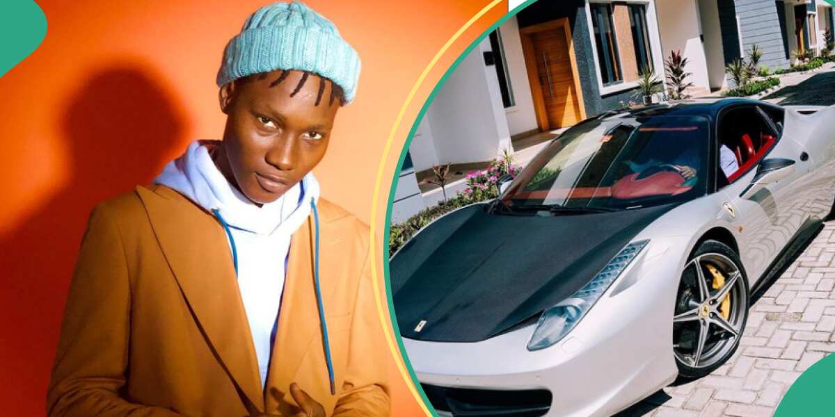 See the moment singer Zinoleesky was spotted driving his Ferrari in Lagos (video)