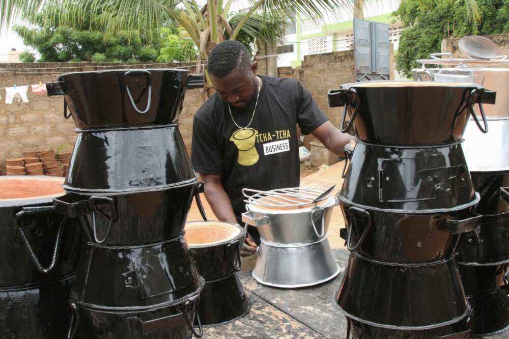 Rodolphe Teko makes ovens designed to reduce use of charcoal -- a resource that is driving deforestation