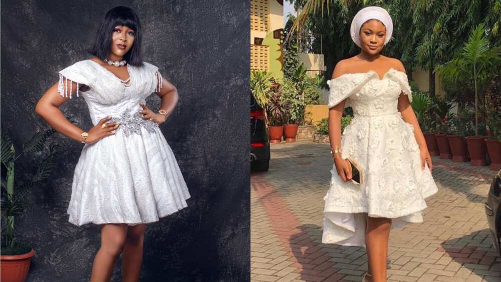 40+ Fabulous White Lace Styles For Owambe Parties. - Stylish Naija