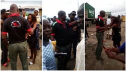 Drama as prostitute disgraces police officer who refused to pay after patronizing her (photos)