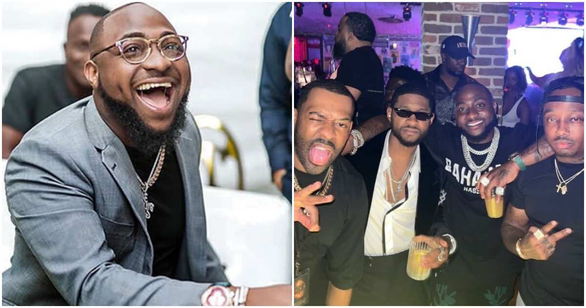 Sweet! Watch as Davido and singer Usher party in Las Vegas