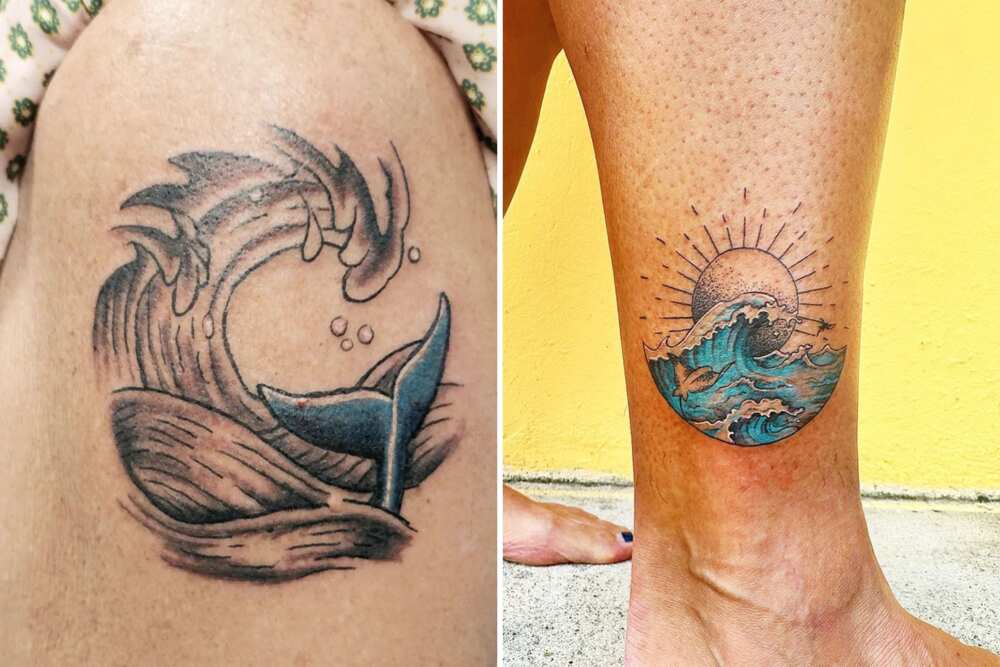 Matching tattoos for mom and son