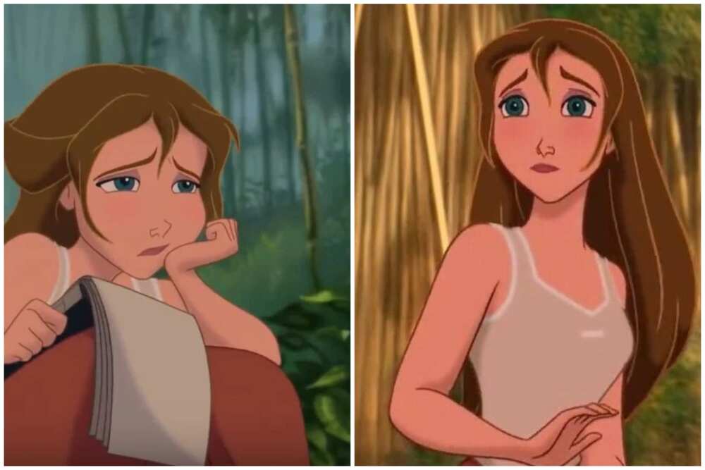 girl cartoon characters with brown hair