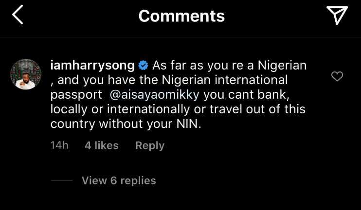 Singer Harrysong Advises Fans to Register NIN after Immigration ‘Showed Him Fire’ at Airport