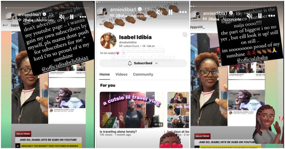 Annie Idibia celebrates daughter as she becomes biggest teen YouTuber in Nigeria