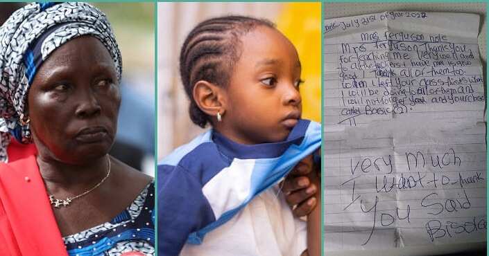 Little girl writes emotional letter to class teacher